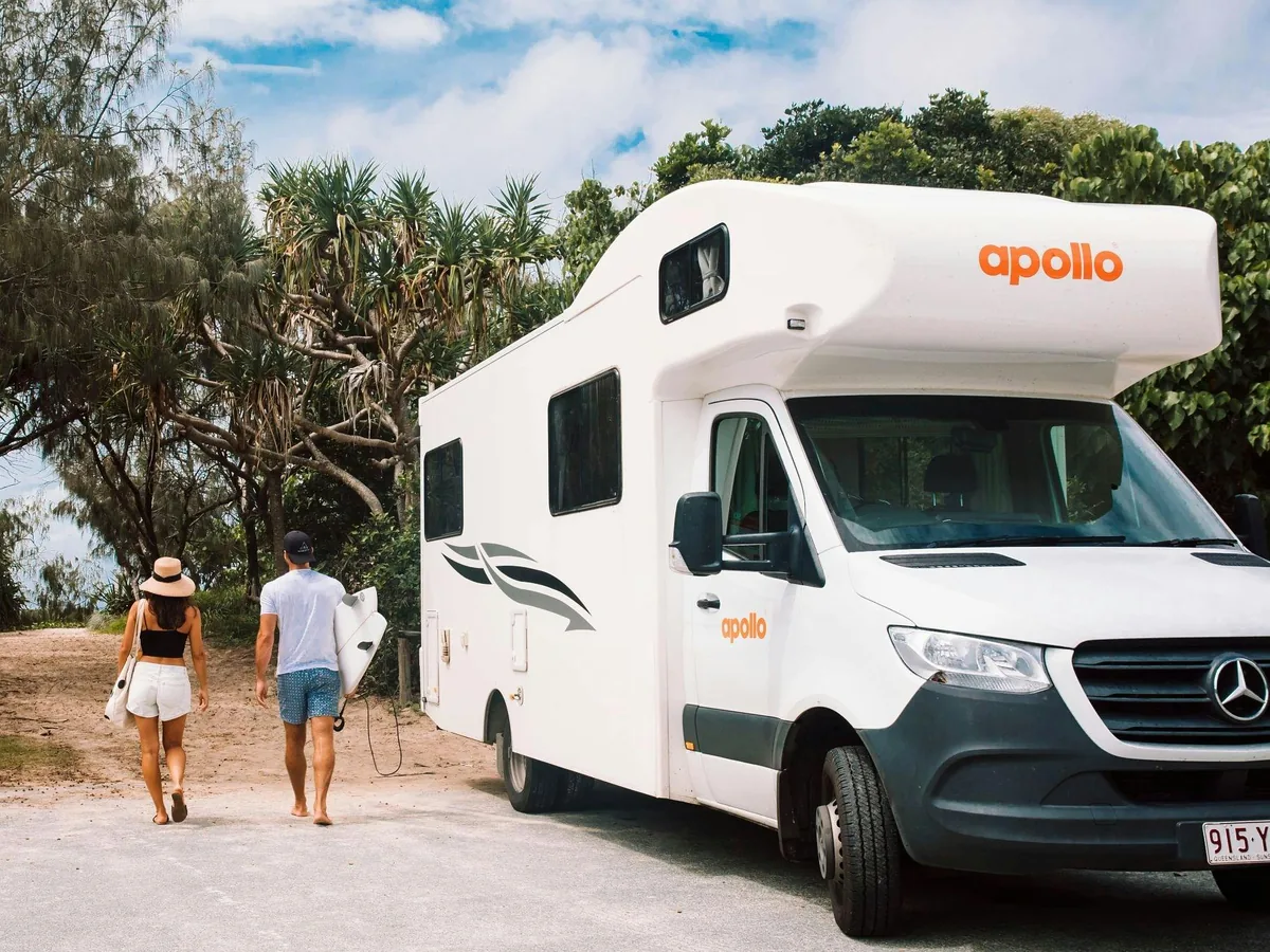 Campervan on an Australian country road